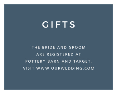 Share your wedding information in minimalist style with our Modern Stack Registry Cards.