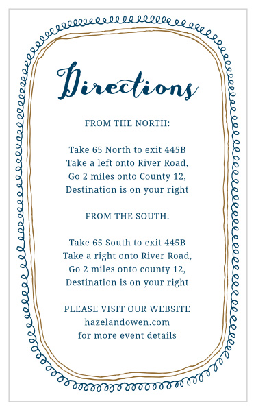 Make sure your guests can effortlessly navigate their way to your venue, with our Anchors Away Direction Cards!