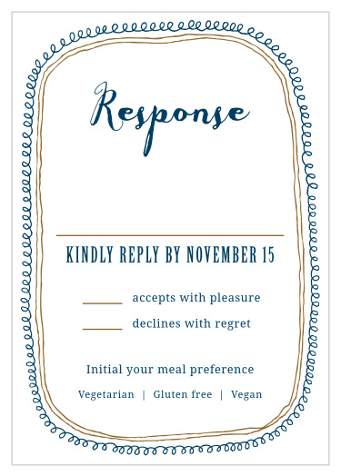 Effortlessly pull together your final guest list with the help of our Anchors Away Response Cards!