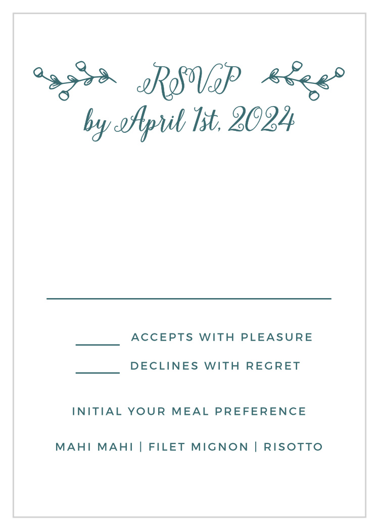 Rustic Foliage Response Cards