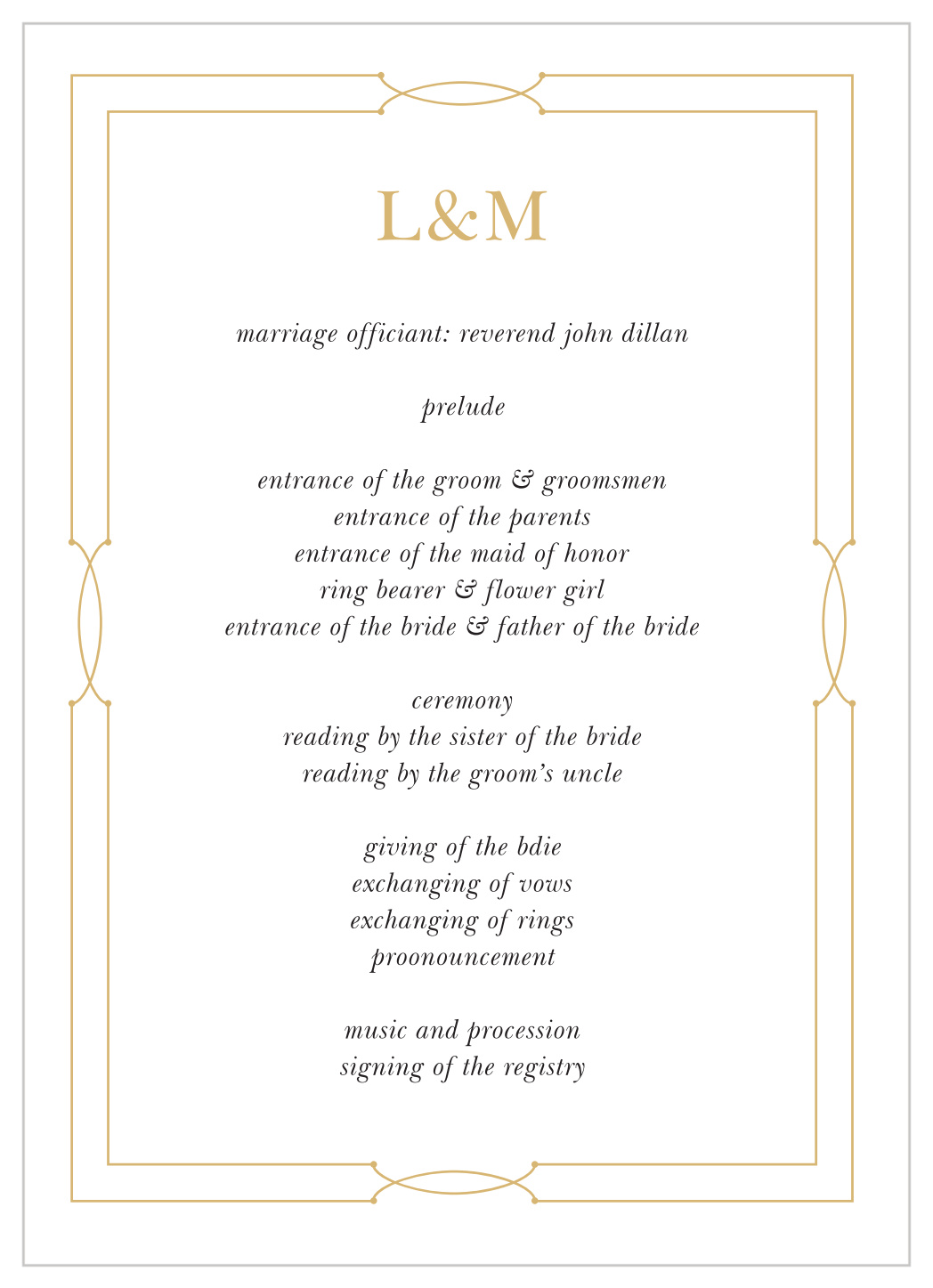 Knotted Love Wedding Programs