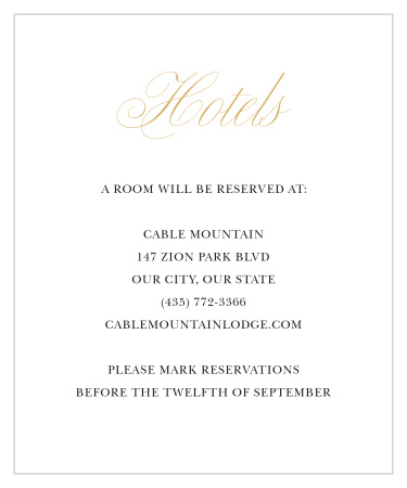 Let out-of-town guests know where you have booked a block of rooms with our Knotted Love Accommodation Cards.