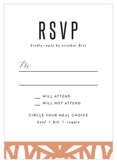 Gather your wedding information in style with our Boldly Framed Response Cards.