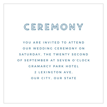 Let your closest loved ones know that they are invited to witness your special moment, with our Modern Flora Ceremony Cards!