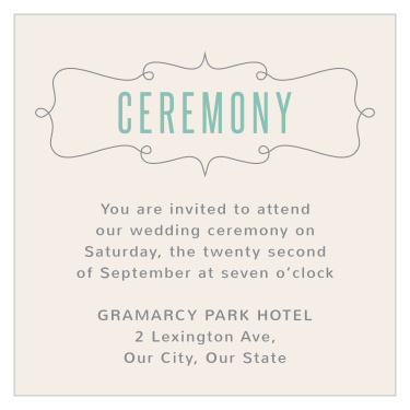 Our Perfect Skies Ceremony Cards bring family and friends together to celebrate your union.