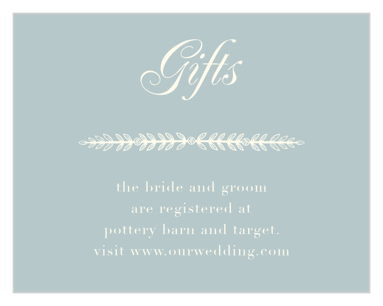 Simple Cursive Registry Cards