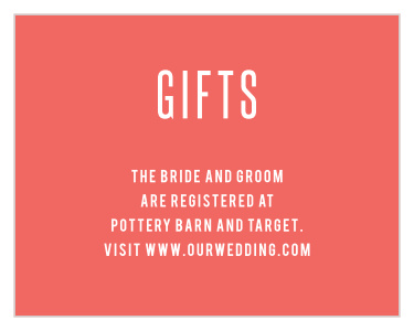 Include our Unique Airmail Registry Cards in your wedding suite to let your wedding guests know where they can find your gift lists!
