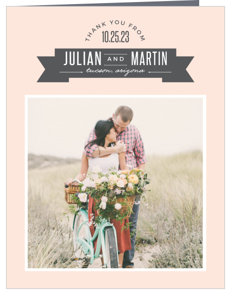 Thank your loved ones for attending your event, using our All Aboard Bridal Shower Thank You Cards!