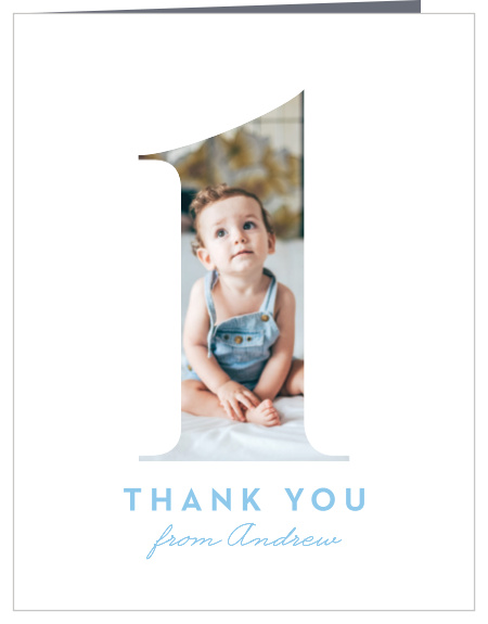 Our Elegant Photo First Birthday Thank You Cards display appreciation for the support of family and friends at your little one's celebration.