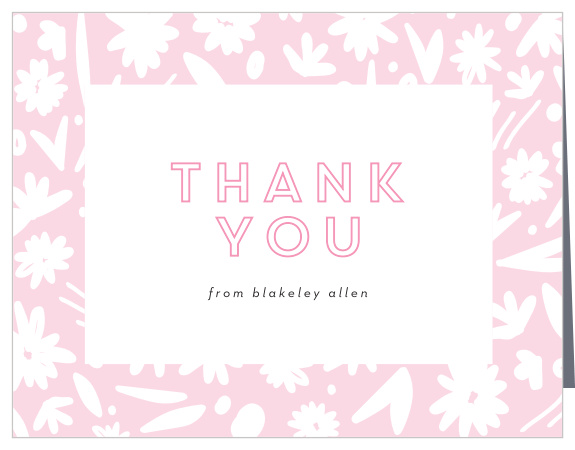 Our Subtle Flowers First Birthday Thank You Cards let family and friends know how much you appreciated their presence at your little one's celebration.