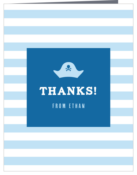 Let family and friends know how much you treasured their presence at your little one's party with our Pirate Hat First Birthday Thank You Cards.