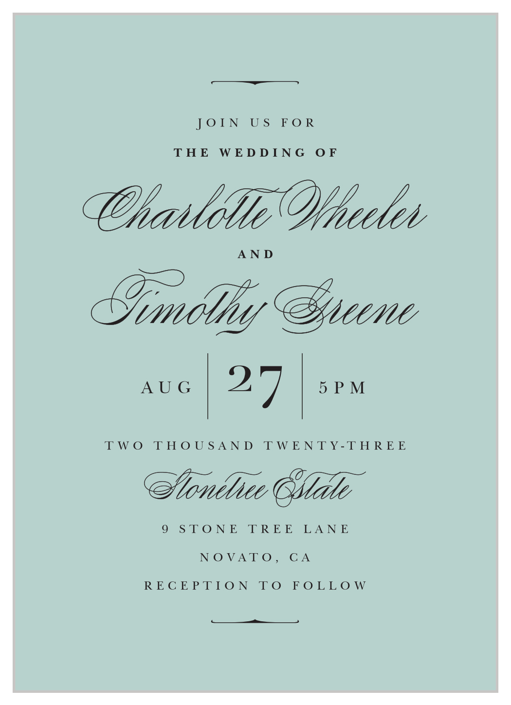 Vintage Elegance Wedding Invitations