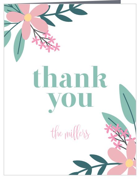 The presence of loved ones at your little one's celebration meant a lot to you, express your appreciation with our Blooming One First Birthday Thank You Cards.