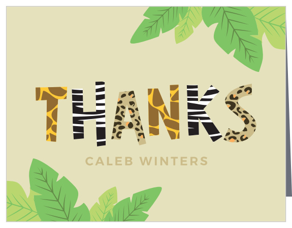 Our Zoo Animals First Birthday Thank You Cards show friends and family how much you appreciated their support on your child's big day.