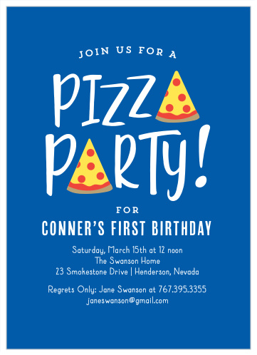 Our Pizza Party First Birthday Invitations will have your guests eager to come grab a slice!