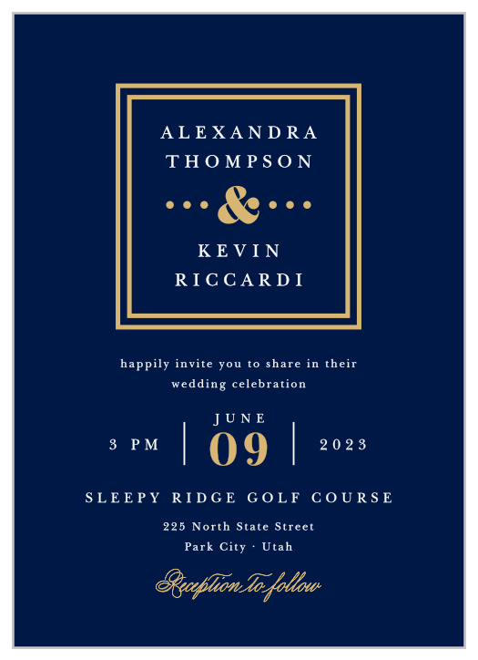 The Simple Square Wedding Invitation is an elegant, traditional wedding invitation for anyone that appreciates the beauty of sophisticated simplicity.
