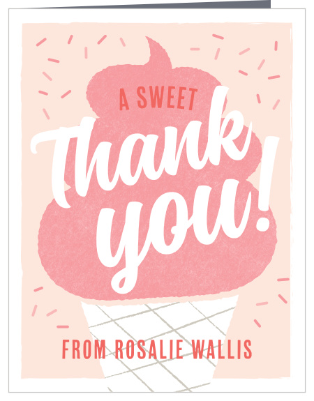 You scream, I scream, we all scream for Ice Cream! Show your guests how great they are with the Scream for Ice Cream First Birthday Party Thank You Cards!