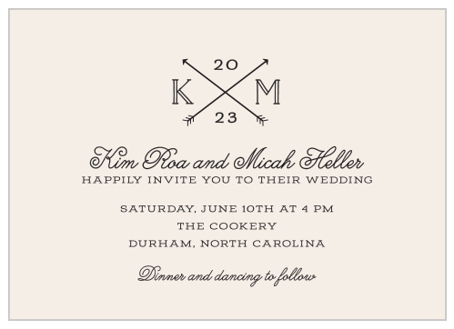 Overlapping Arrows Wedding Invitations