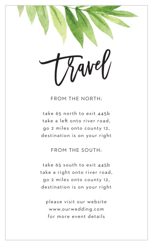 Family and friends will have no issue finding their way to your wedding venue with the help of our Fun Foliage Direction Cards.