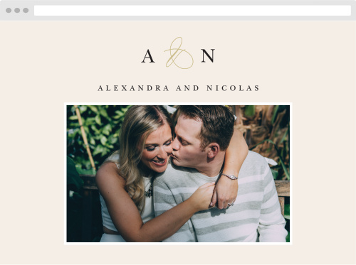 Modern Monogram Wedding Website