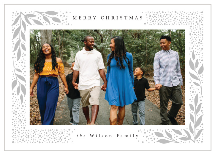 Spread the festive cheer to family and friends this season with our Greenery Border Christmas Cards.