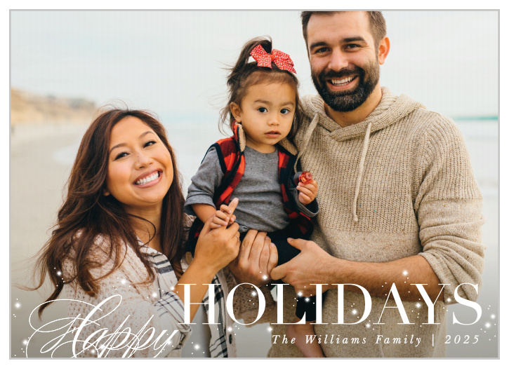 Start off the holidays right with our Sparkle Type Holiday Cards.