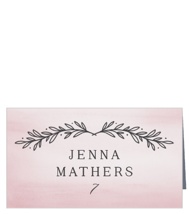 Family and friends will have no issue finding their seats for your reception with the help of our Watercolor Initials Place Cards.