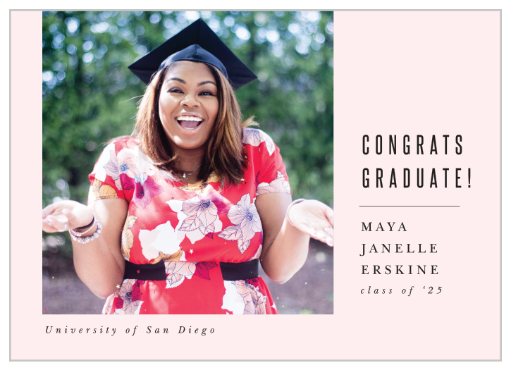 Our Outlined Simplicity Graduation Announcements broadcast your academic achievement to family and friends.