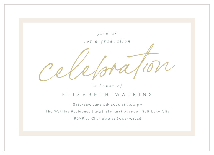 You’ve earned this day, so celebrate in style with our Bright Cursive Graduation Invitations.