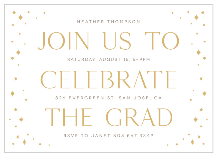 Kickstart your graduation celebrations by sending our Cheers Collage Graduation Invitations to family and friends!