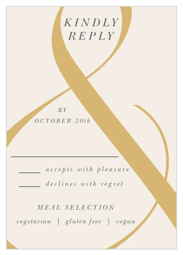 Gather a headcount of everyone that plans to attend your wedding with our Modern Ampersand Response Cards.