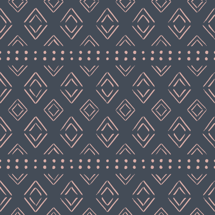Create a beautiful boho space with our Dots and Diamonds Peel And Stick Removable Wallpaper.