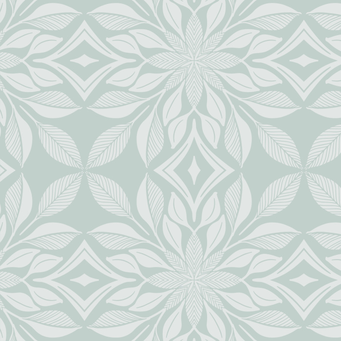 Our tile-like Garden Trellis peel and stick removable wallpaper creates an abstract lattice of patterned leaves across your walls!