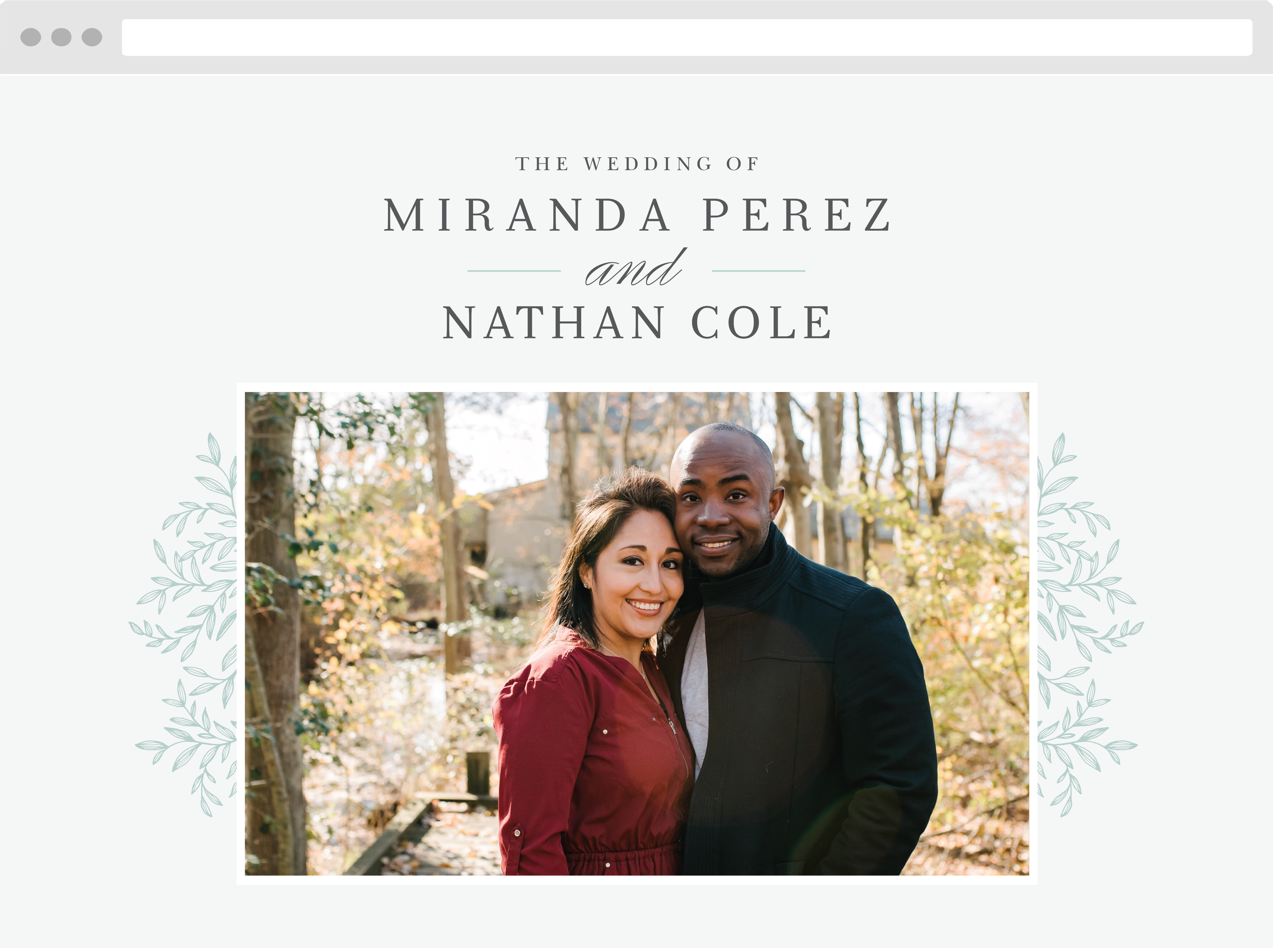 Photo Split Wedding Website