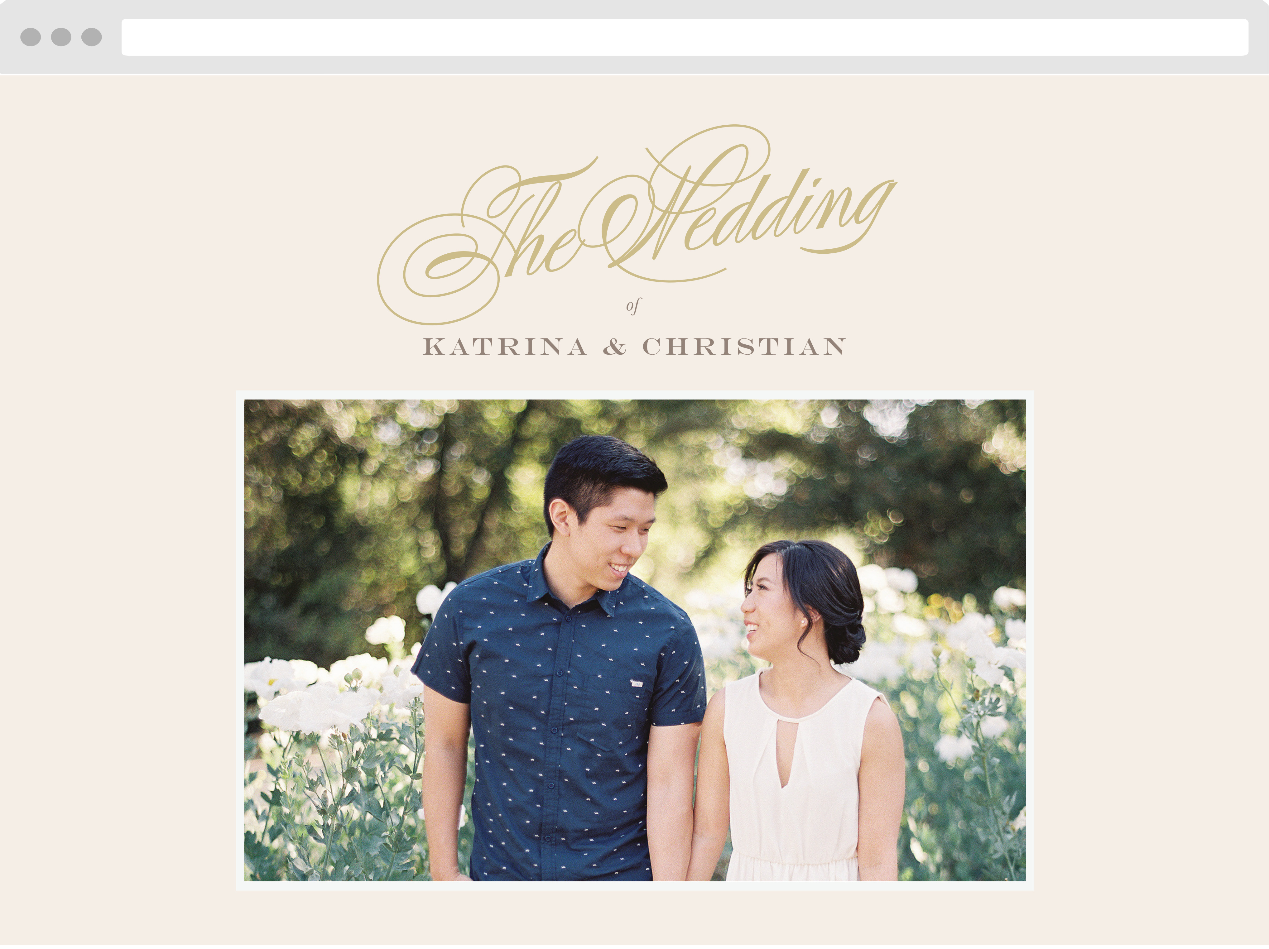 Ribbon & Scrolls Wedding Website