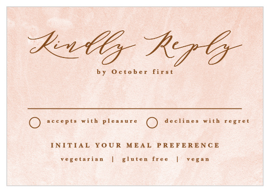 Get a proper headcount and stay organized with our Sandstone Rust Response Cards.