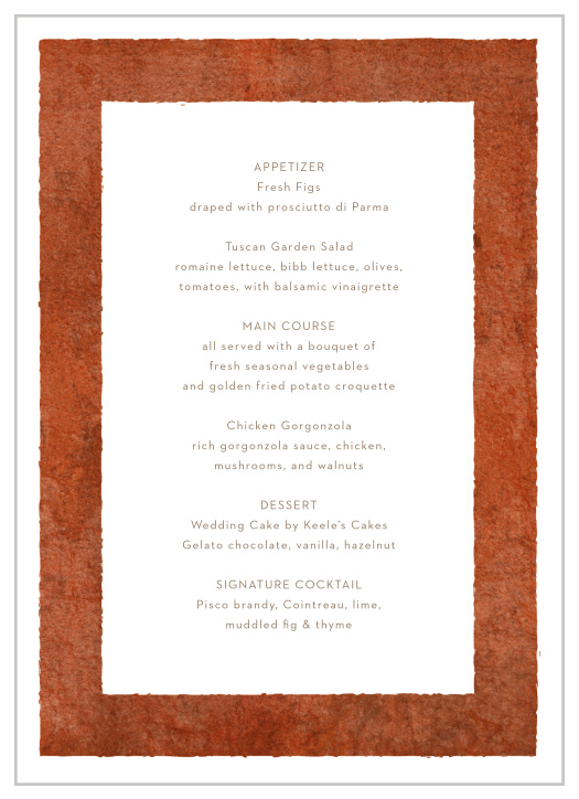 Set the stage for the perfect dining experience with our Red Rock Wedding Menus.