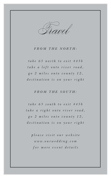 Help your guests find their way to your event with the Etched Peony Direction Cards! 