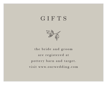Share your wishlist in style with our Botanical Border Registry Cards. 