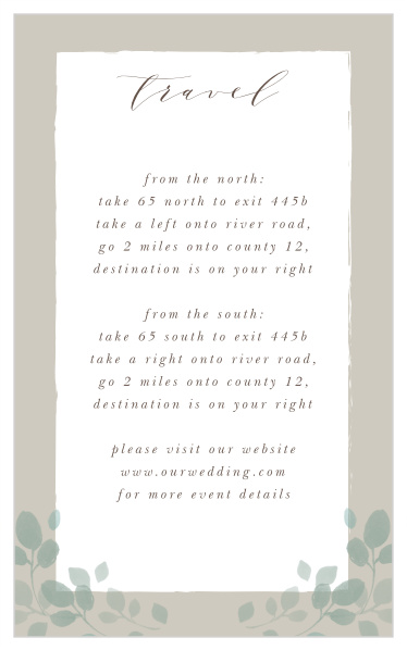 Our Aspen Trees Direction Cards help family and friends reach your wedding venue with ease.