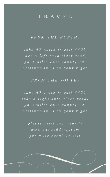 Help all your guests find their way to your celebration with our Ornate Framing Direction Cards. 