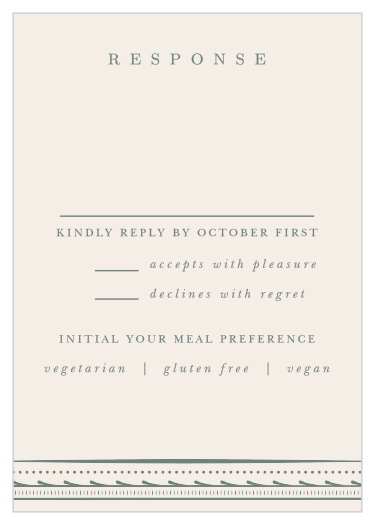 Collect a headcount and other information with our Ornate Framing Response Cards.