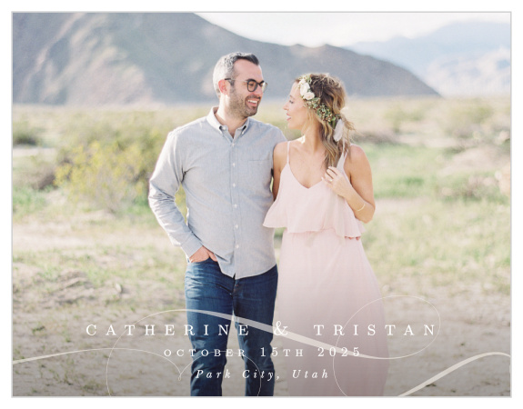 Mark a spot on everyone's calendar with our Ornate Framing Save the Date Magnets.