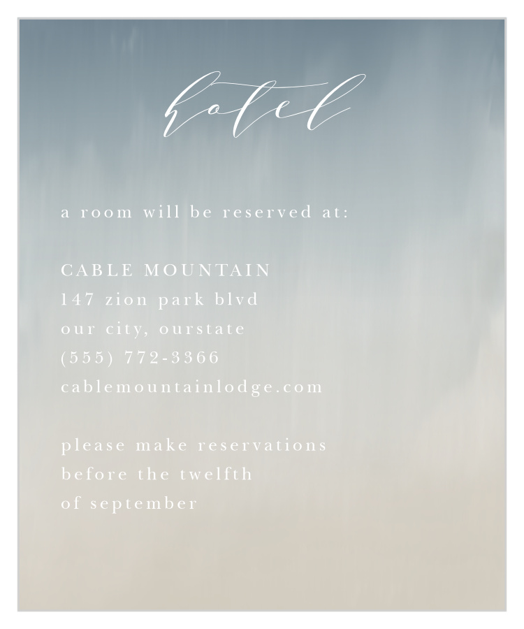 Soft Mist Accommodation Cards