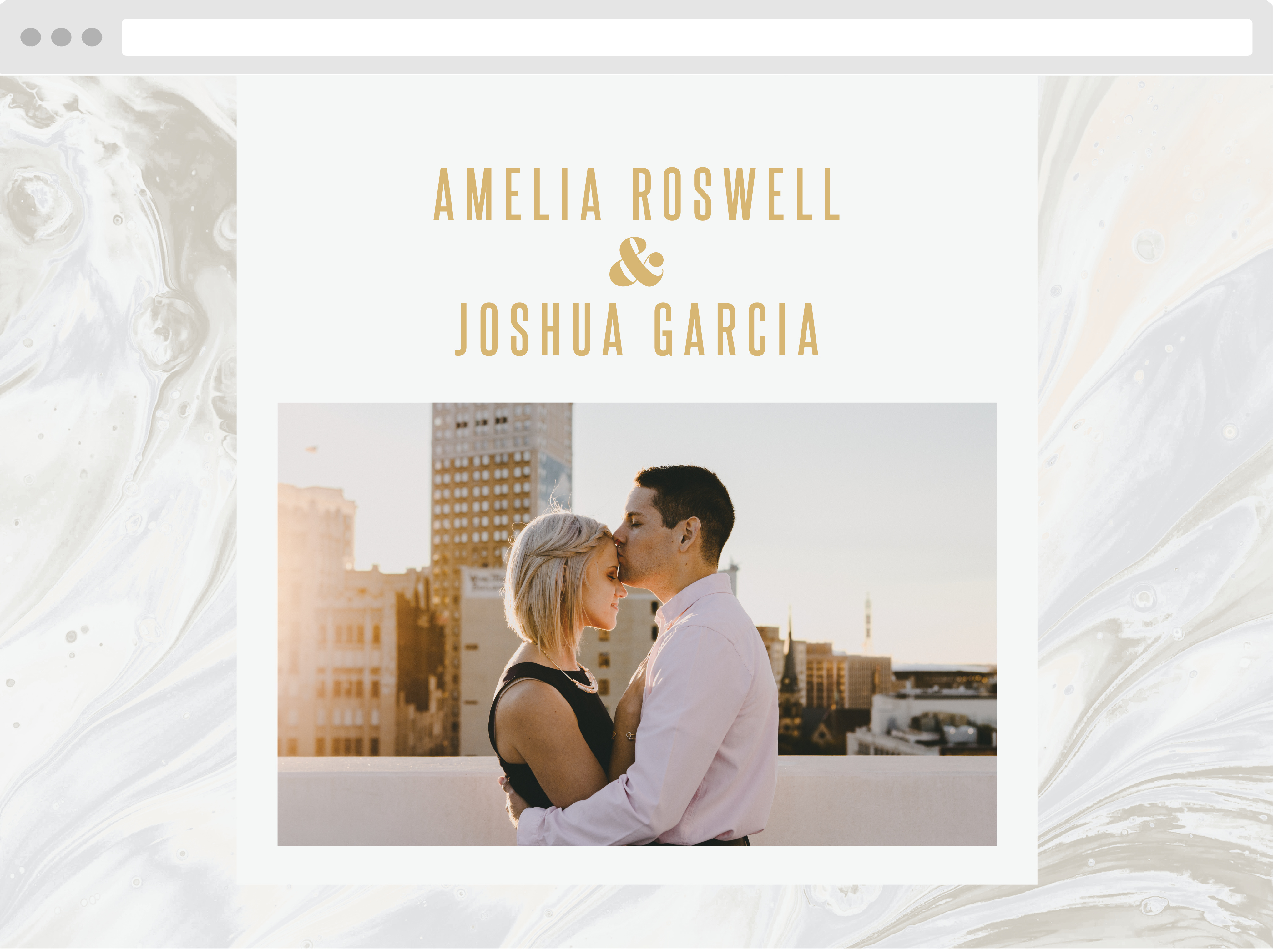 Marbled Shell Wedding Website
