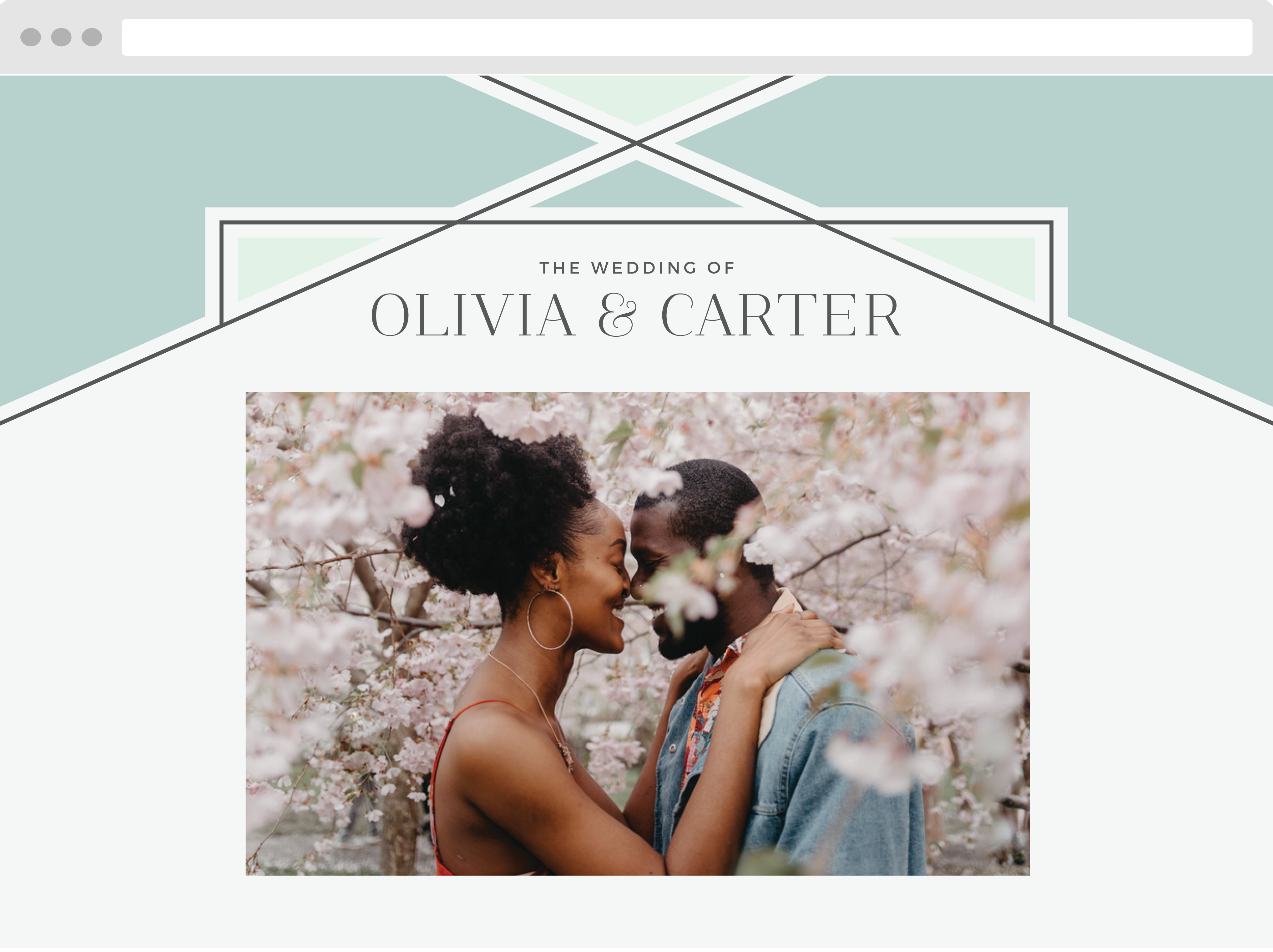 Simple Lines Wedding Website