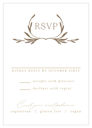 Our Monogrammed Minimalist Response Cards get you a headcount of every friend and family member that plans to attend your wedding. 