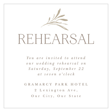 Bring family and friends together for a practice run to make sure your wedding day runs as smoothly as possible with the help of our Botanical Romance Rehearsal Cards that coordinate perfectly with the rest of the Botanical Romance wedding suite of products.