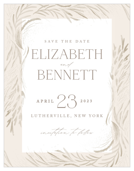 Prepare your future guests to attend your upcoming wedding event with the help of our Botanical Romance Save the Date Magnets.