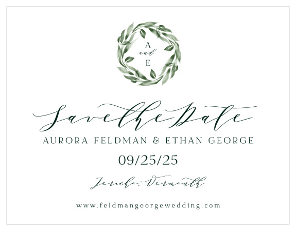 Family and friends are sure to have their calendars marked for your wedding when you send out our Verdant Vine Save the Date Magnets.